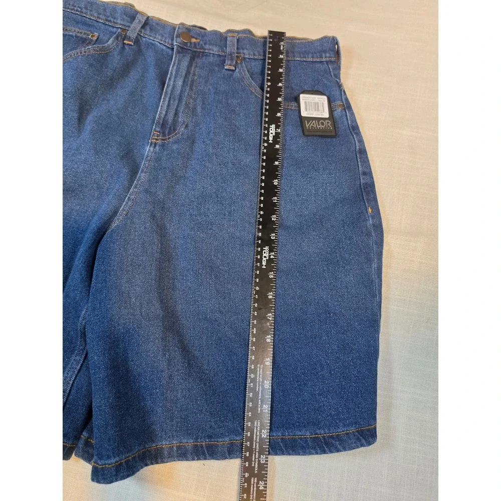 Valor Collective Baggy Jorts Indigo Denim Skate Shorts Mens 36 DVAW251032 NEW
